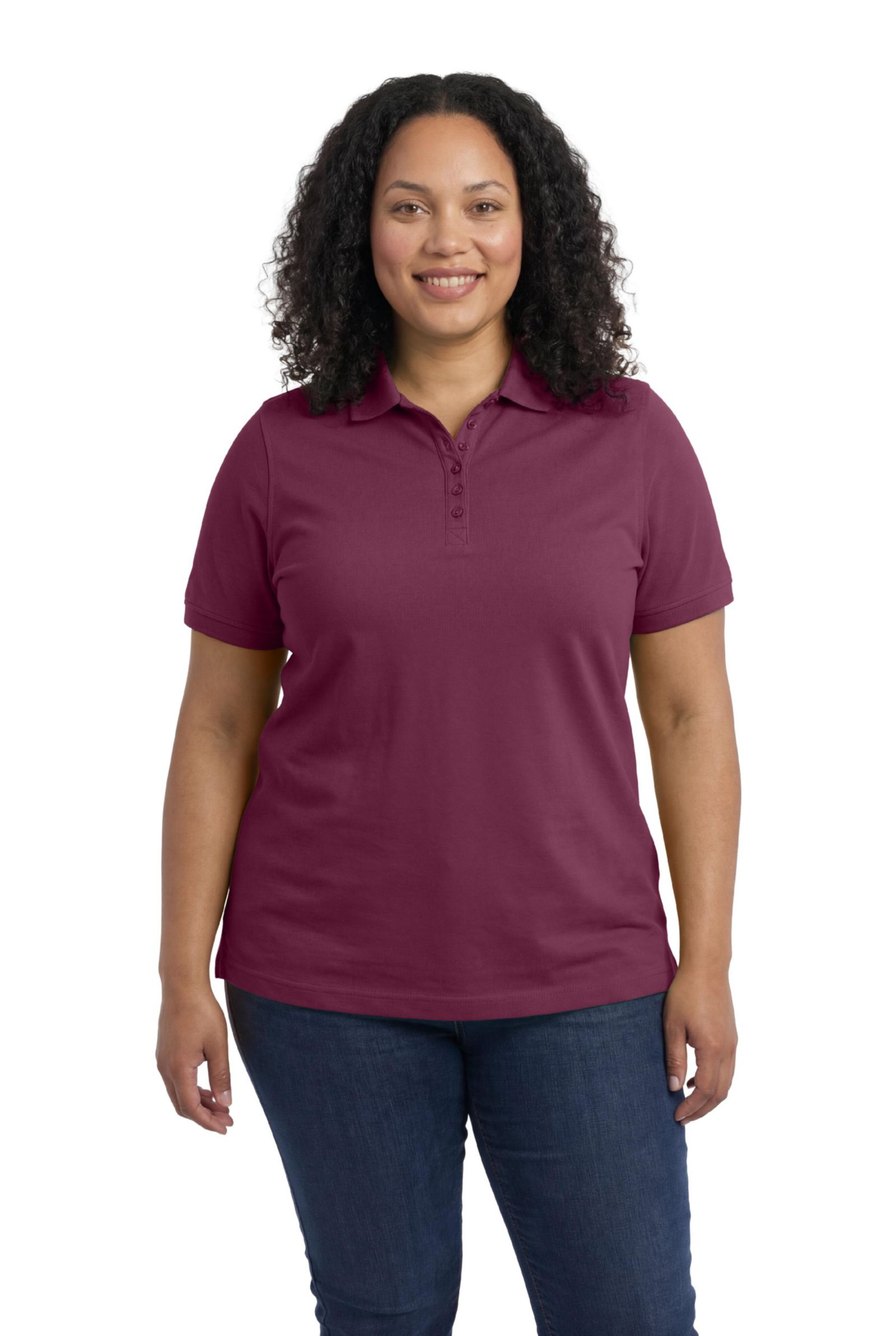 Поло Woman Within Plus Size Within Perfect Short-Sleeve