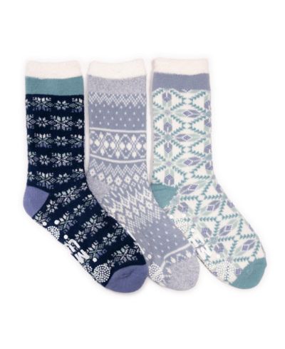 MUK LUKS Женские уютные высокие носки с подкладкой, 3 шт. в упаковке
