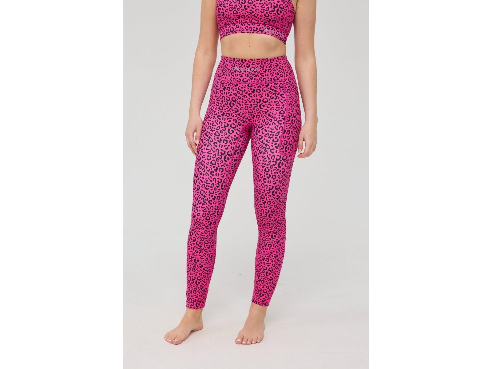 OOSC Women's Infinite High Waisted Leggings - Pink Leopard