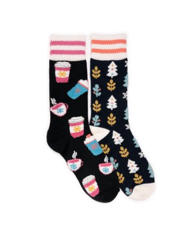 MUK LUKS Женские уютные носки для отдыха, 2 шт