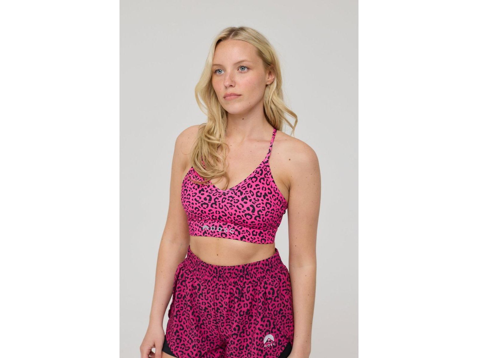 Спортивный топ OOSC Medium Support Infinite Pink Leopard
