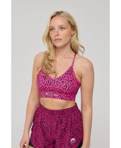 Спортивный топ OOSC Medium Support Infinite Pink Leopard