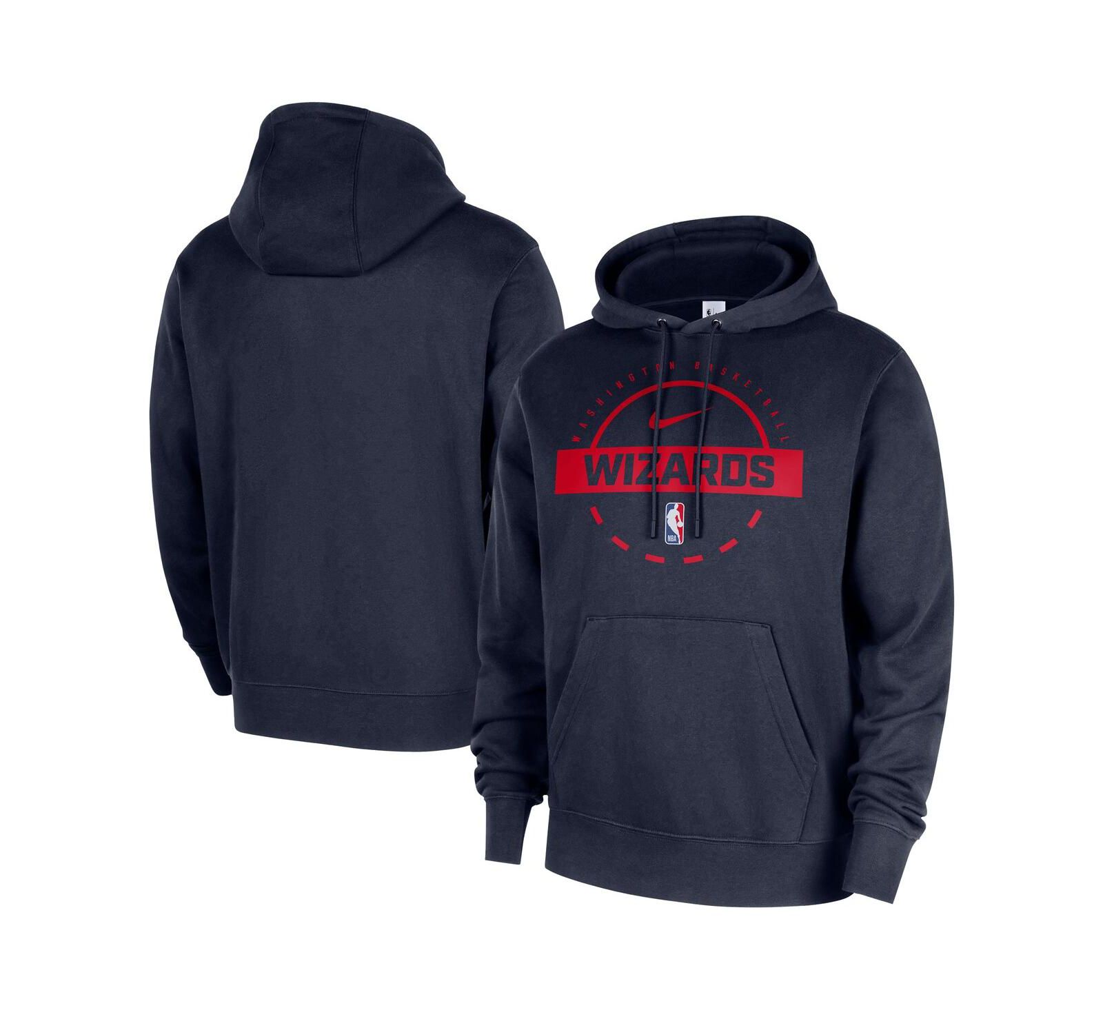 Мужское худи Nike Washington Wizards 2025/26 Authentic Practice Club, темно-синий
