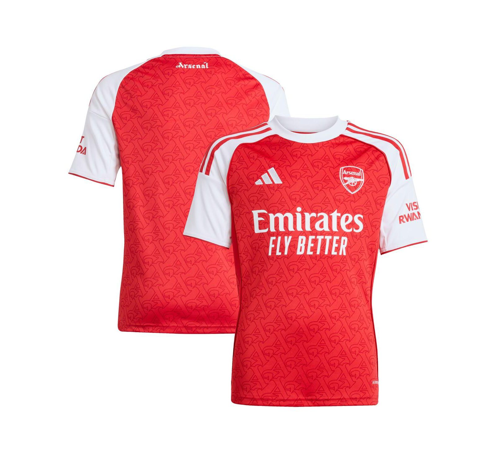 adidas реплика домашней футболки Arsenal 2025/26 для мальчиков старшего возраста