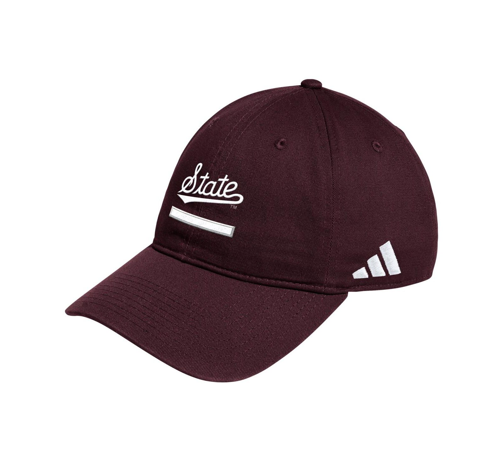 Мужская регулируемая кепка Adidas Mississippi State Bulldogs в цвете Maroon