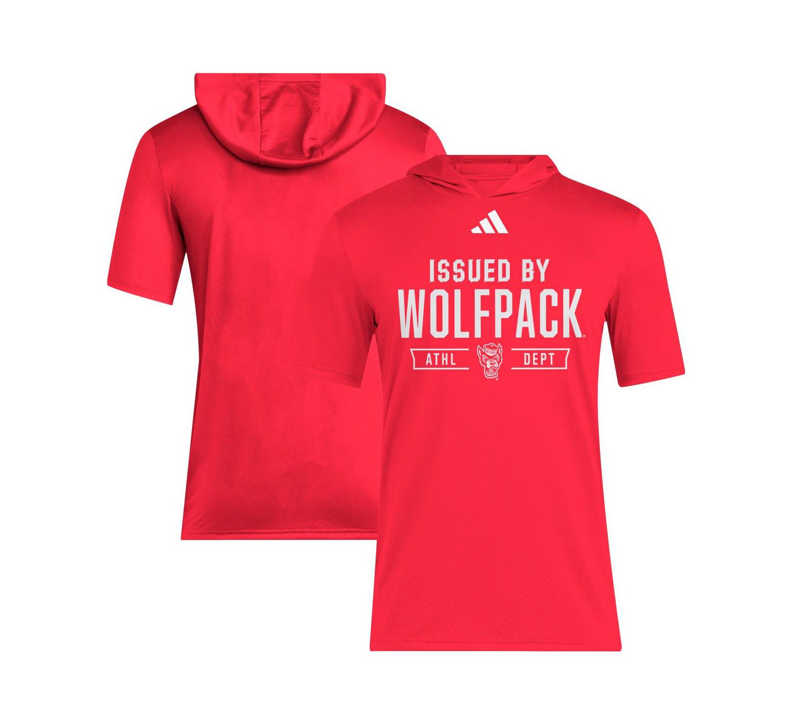 Adidas Men's Red NC State Wolfpack 2025 AREOREADY Sideline Training Hooded T-Shirt
