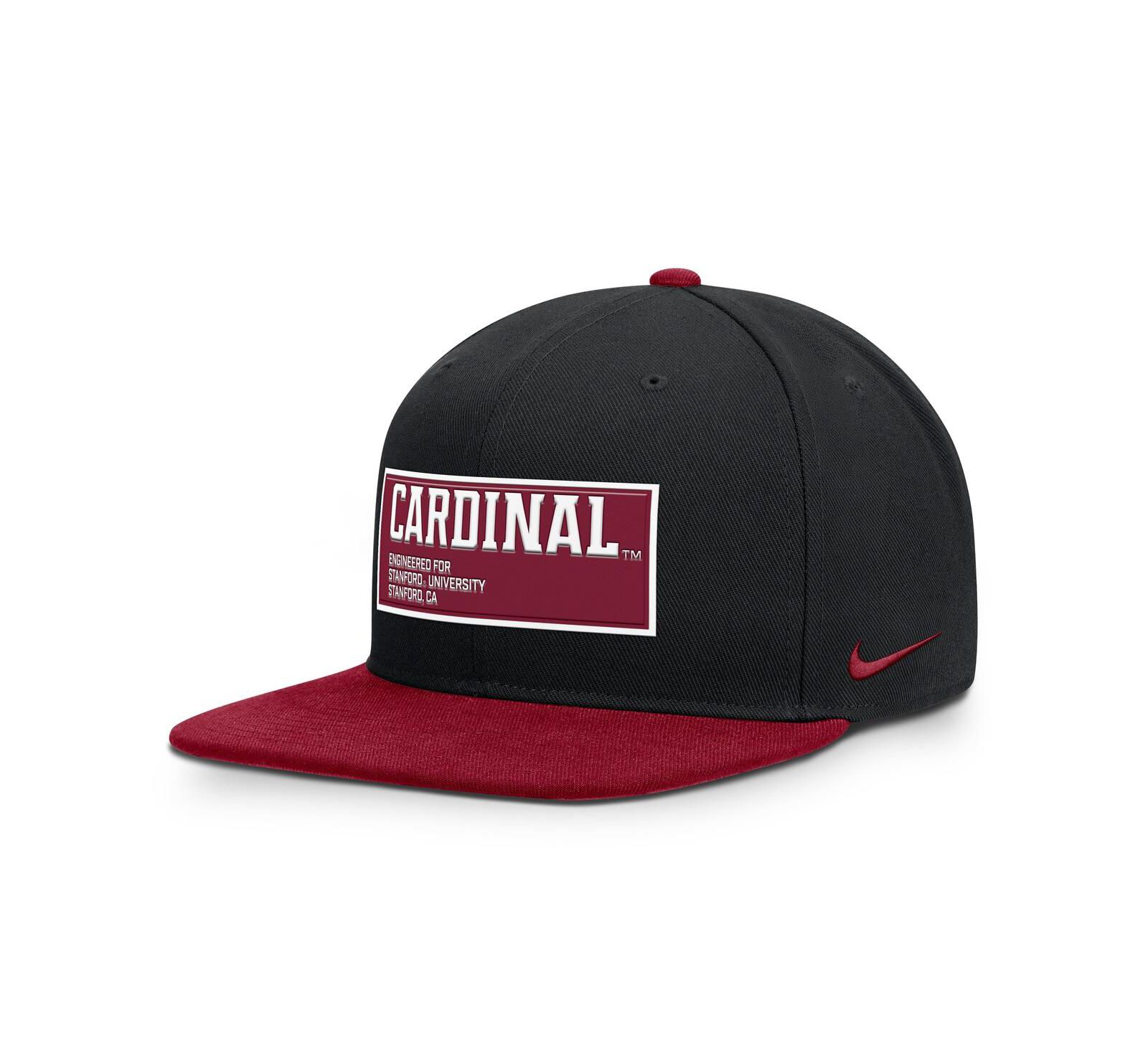 Мужская кепка Nike Black/Cardinal Stanford Cardinal 2025 On-Field Patch Pro Dri-FIT Snapback