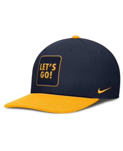 Nike Мужская кепка snapback West Virginia Mountaineers 2025 Sideline Campus Pro Navy/Gold