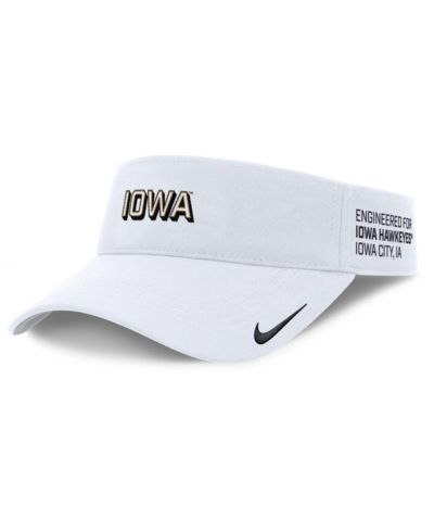 Nike Мужская регулируемая кепка-визор Iowa Hawkeyes 2025 On-Field Gameday Performance Ace, White