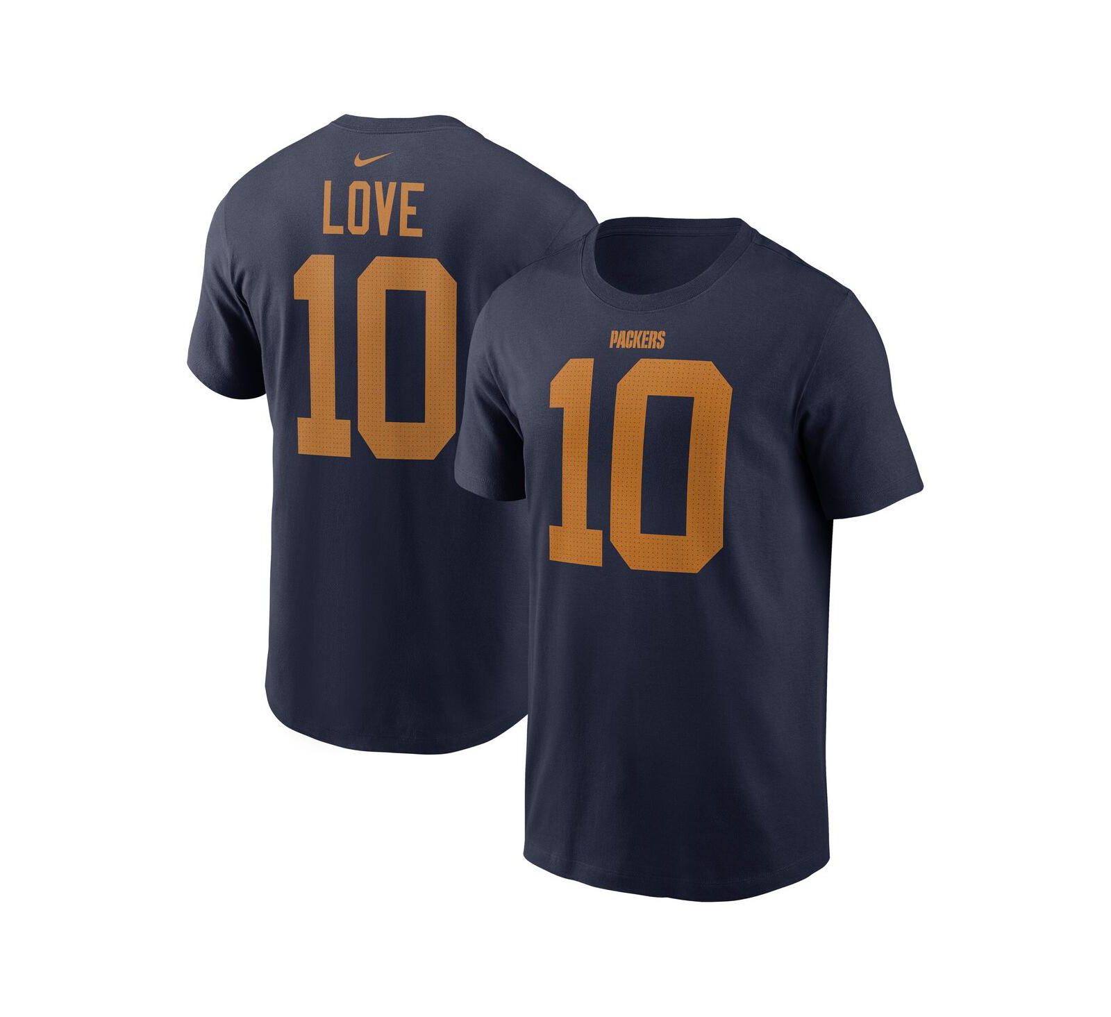 Nike Men's Jordan Love Navy Green Bay Packers The 1923 Classic Name & Number T-Shirt