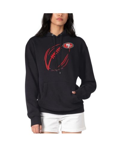 Женская толстовка G-III 4Her by Carl Banks Black San Francisco 49ers Football Logo Fleece Tri-Blend Pullover