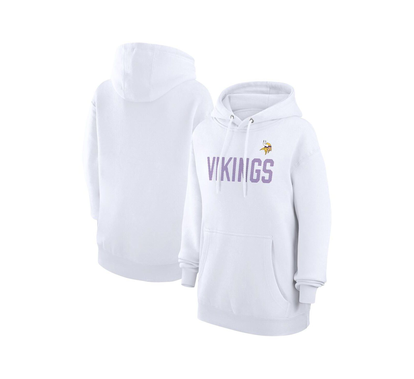Женское худи G-III 4Her by Carl Banks White Minnesota Vikings Dot Print Pullover