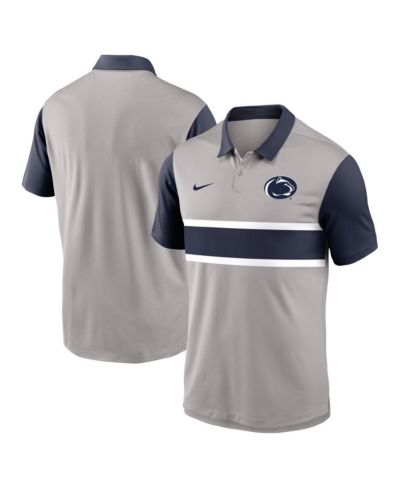 Nike мужская рубашка-поло Vapor Performance, серая/темно-синяя, Penn State Nittany Lions
