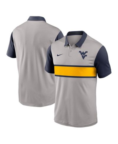 Мужская рубашка-поло Nike West Virginia Mountaineers Vapor Performance серая/темно-синяя