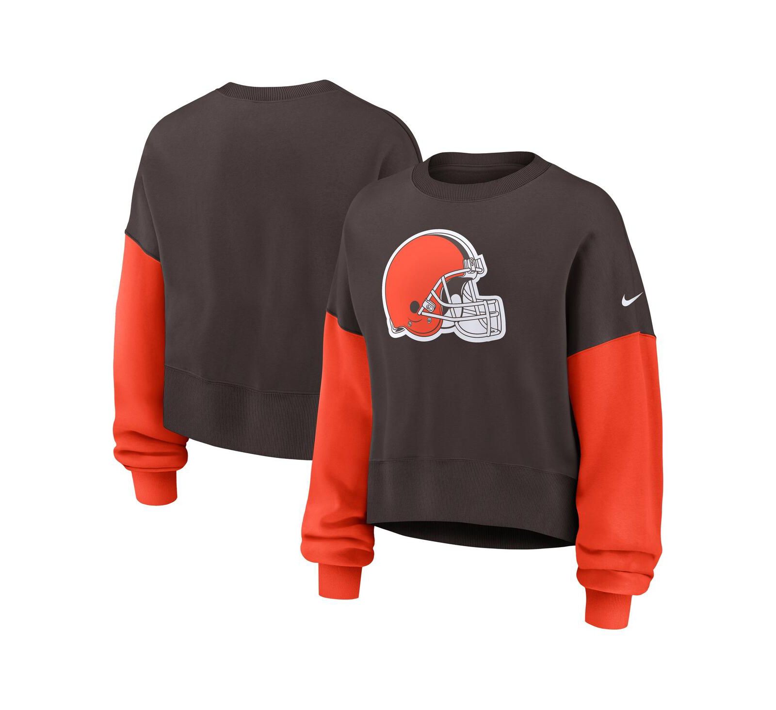 Nike Женский коричневый оверсайз свитшот Cleveland Browns