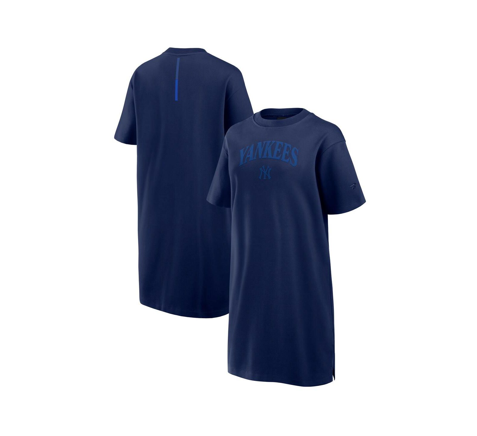 Женское хлопковое платье Fanatics Navy New York Yankees Elements