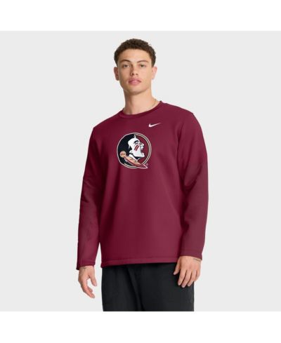 Nike Мужская футболка с длинным рукавом Florida State Seminoles 2025 Sideline Coach Performance Garnet