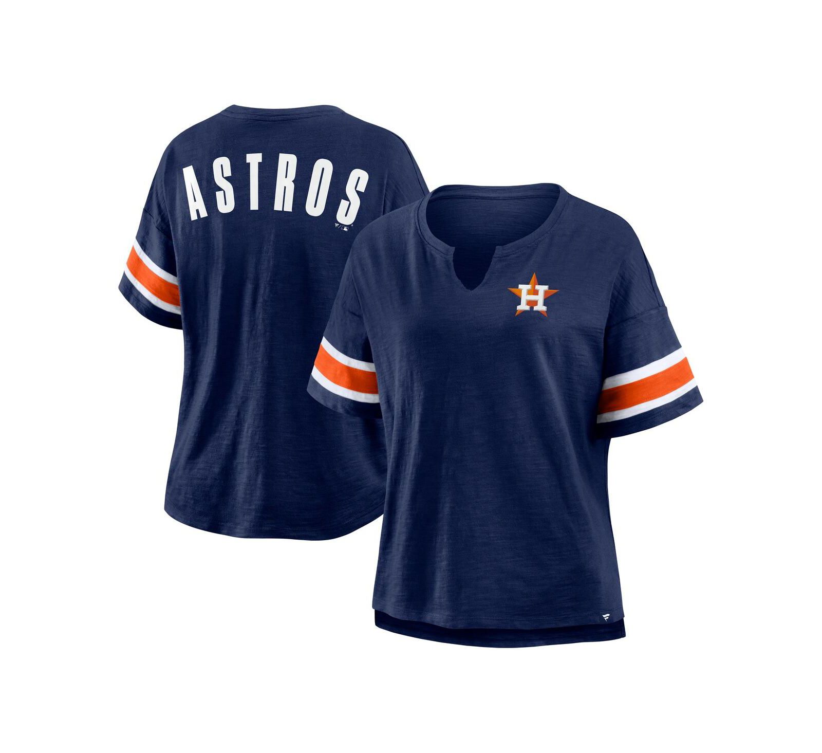 Fanatics Women's Navy Houston Astros Curl Route T-Shirt