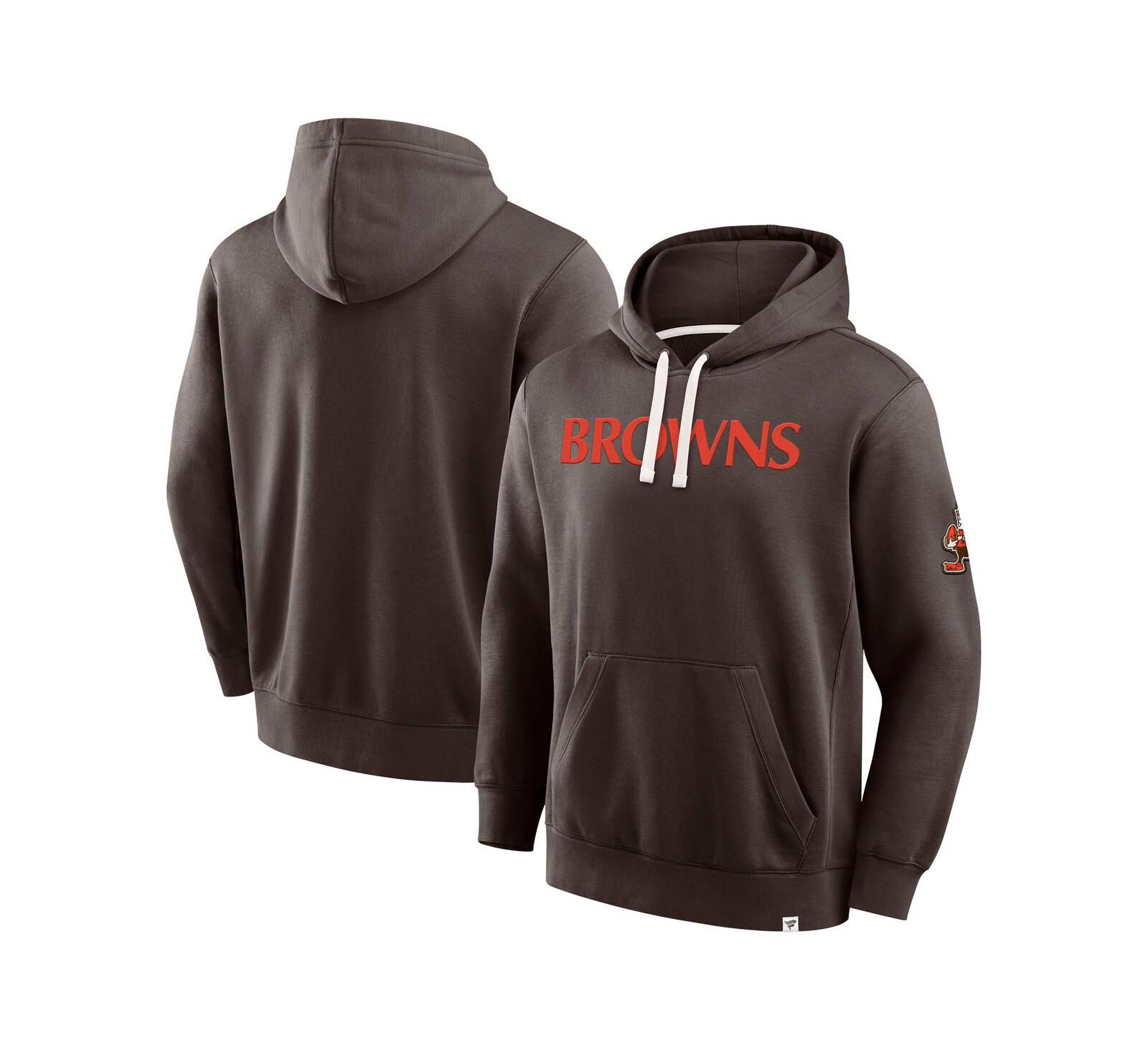 Fanatics Men's Brown Cleveland Browns New Horizons Heritage Pullover Hoodie