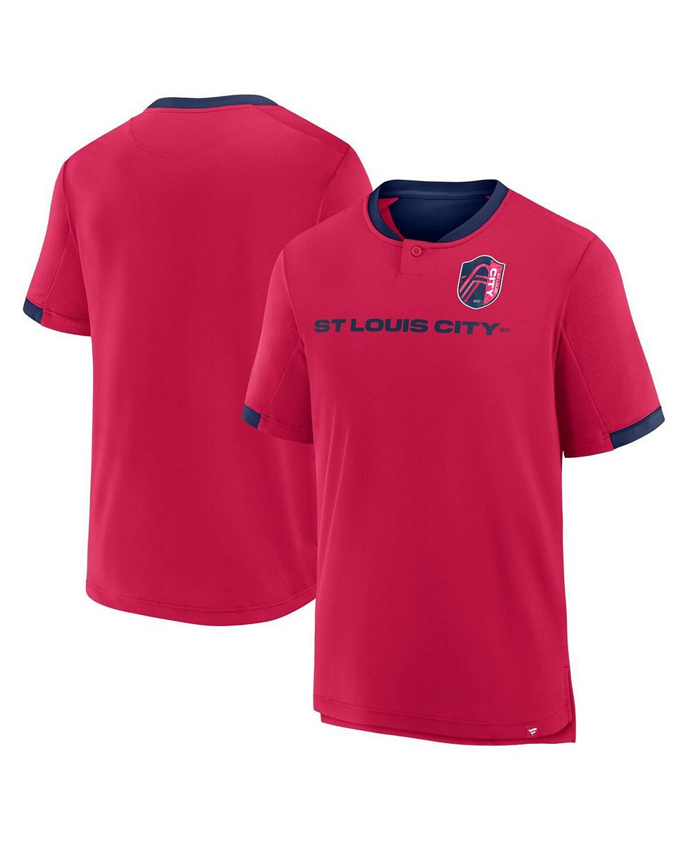Мужская футболка Fanatics Men's Red St. Louis City SC Stoppage Time Striker