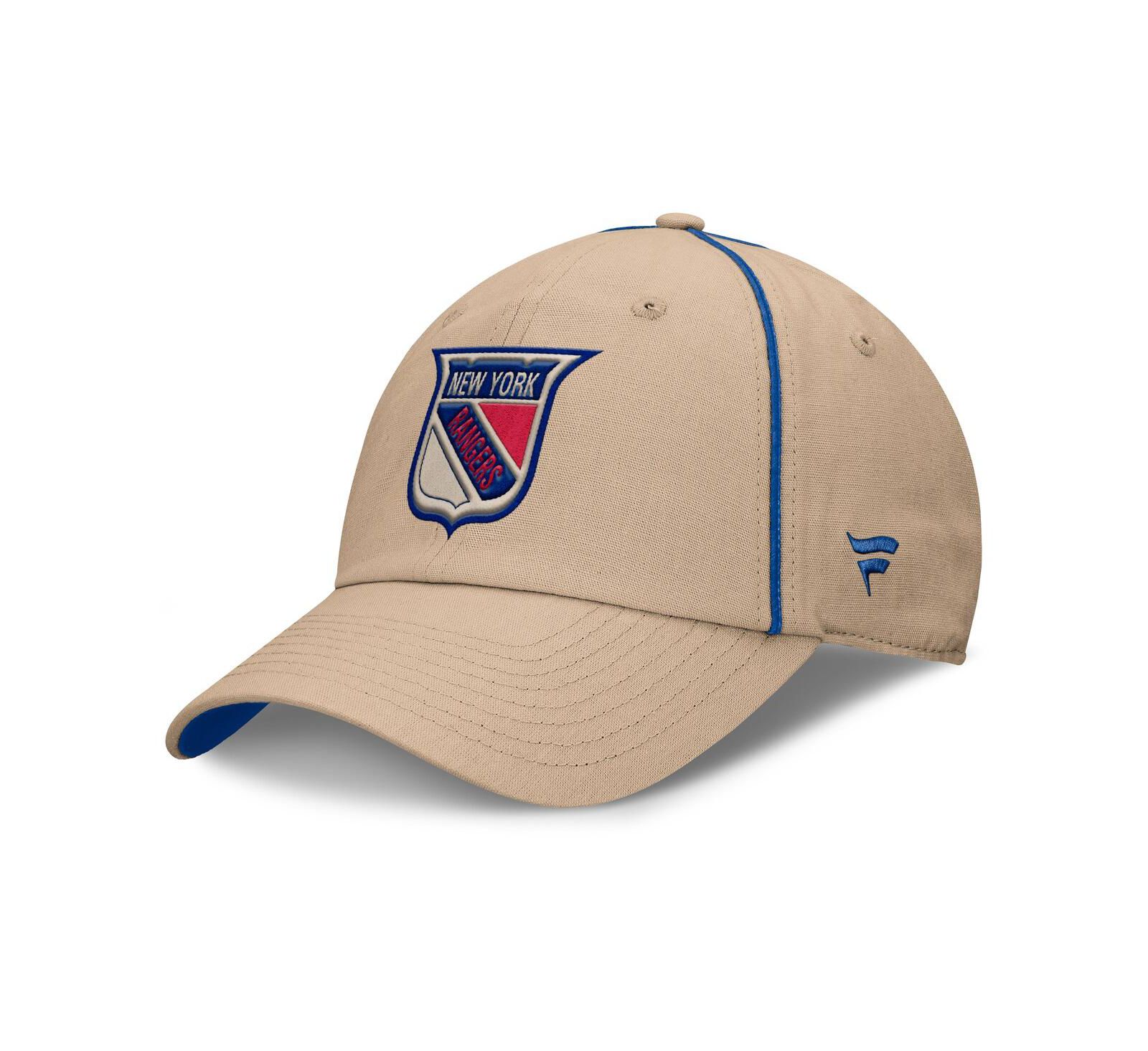 Мужская кепка Fanatics Tan New York Rangers Heritage Setoff Adjustable