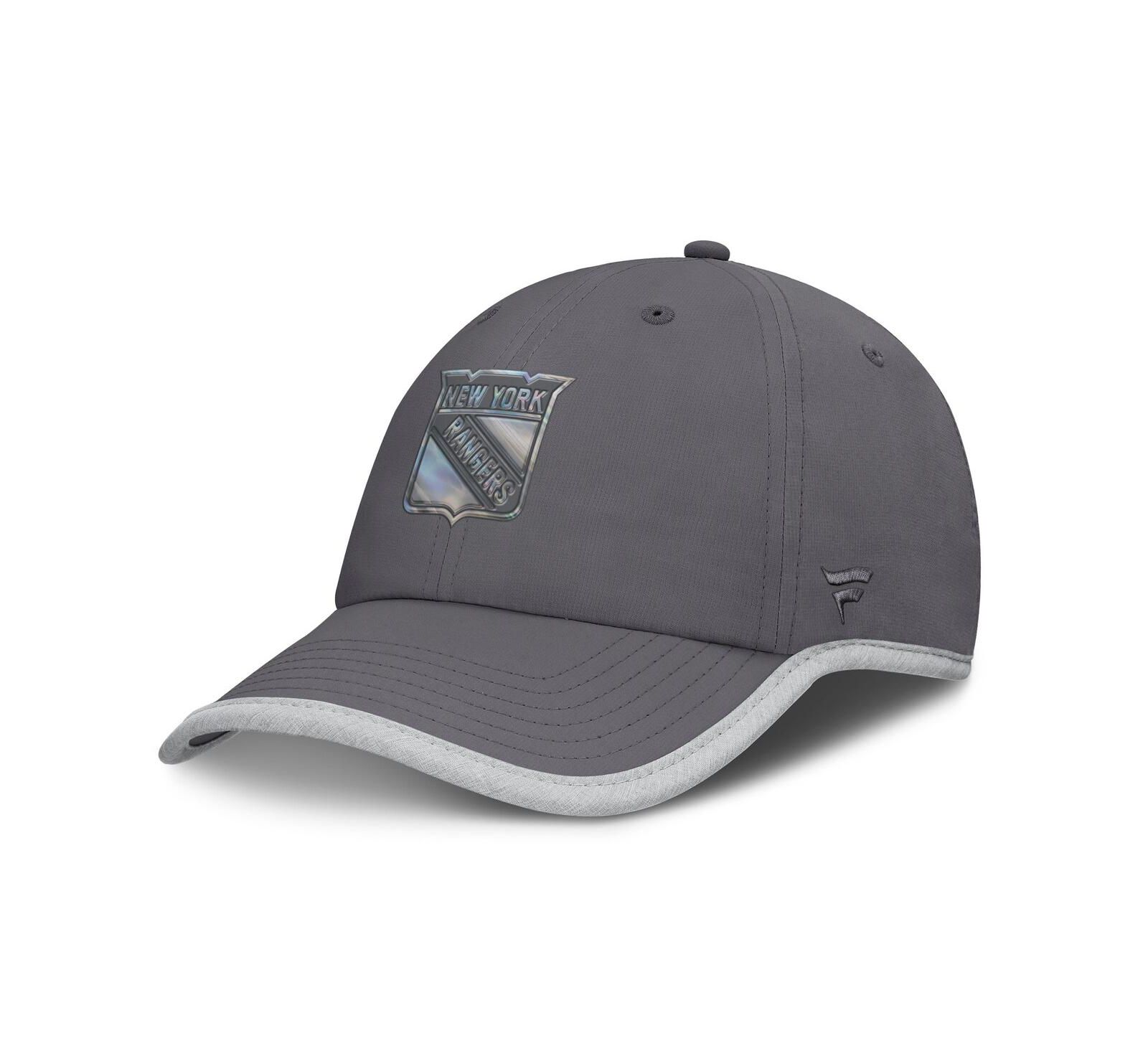 Женская регулируемая кепка Fanatics New York Rangers Fundamental Reflector, угольно-серый