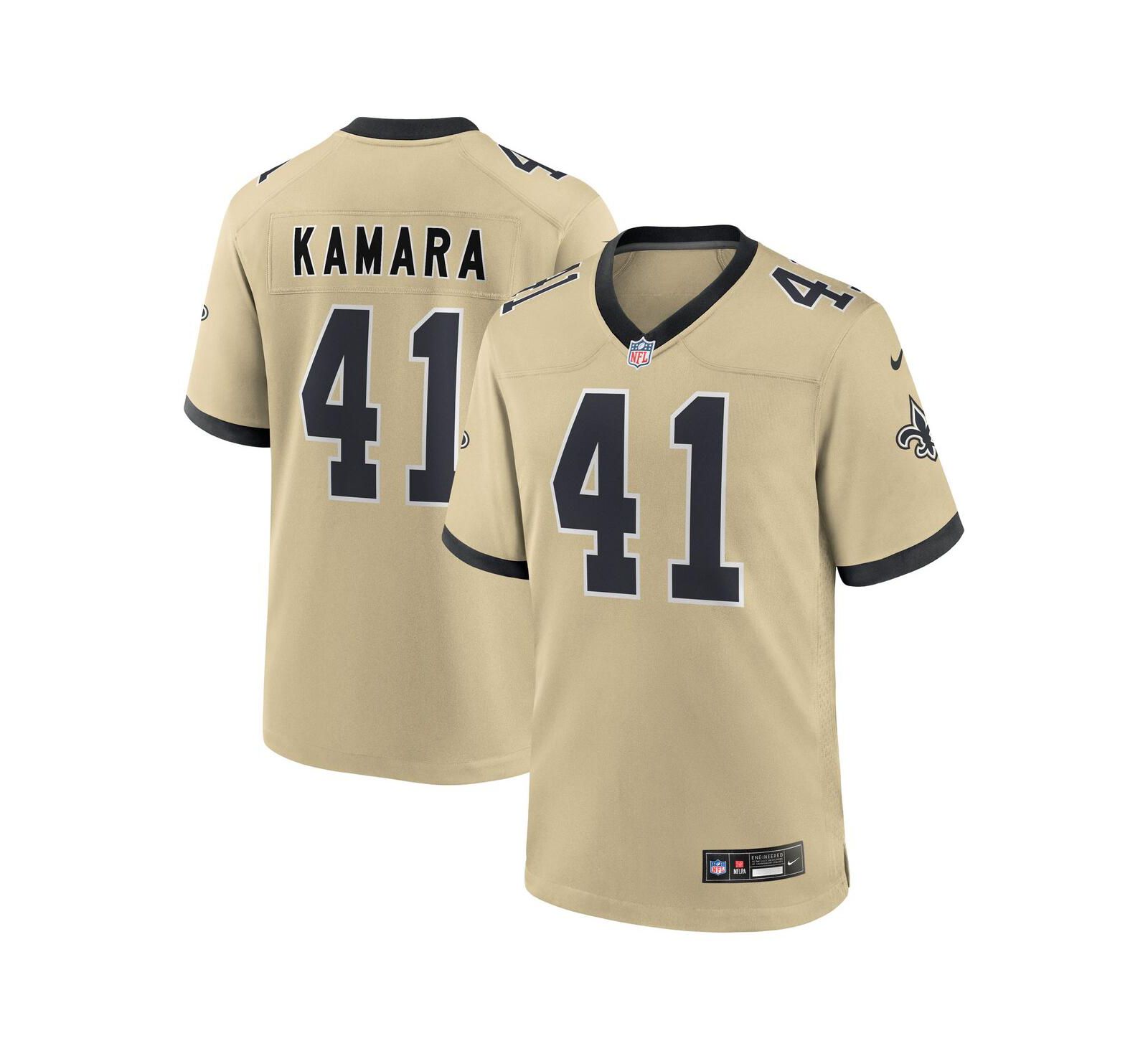 Nike детская джерси Alvin Kamara Gold New Orleans Saints Gameday Golds Alternate Game Player