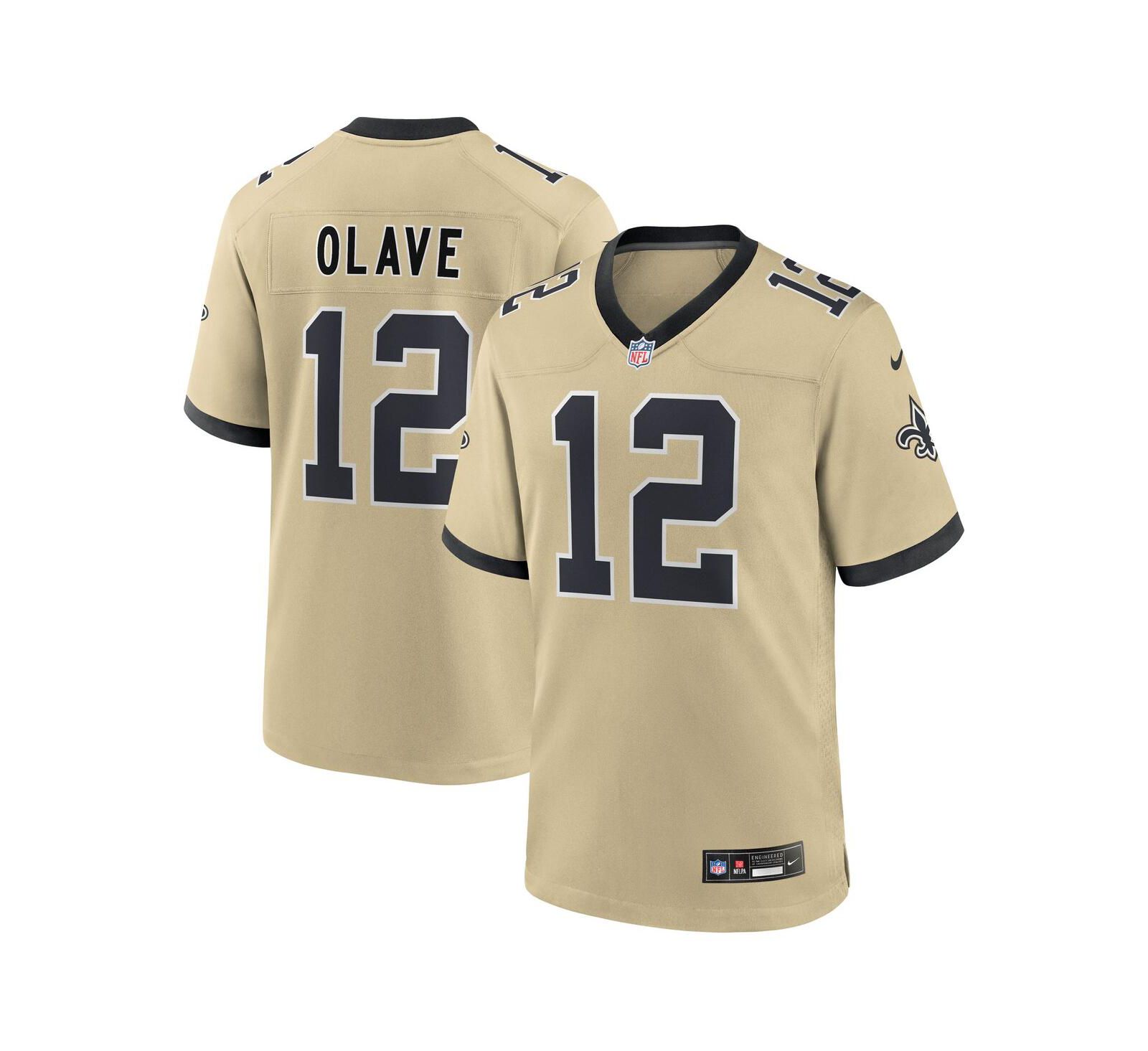 Nike детская джерси Chris Olave Gold New Orleans Saints Gameday Golds Alternate Game Player
