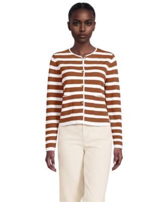 Ginger brown/ivory stripe