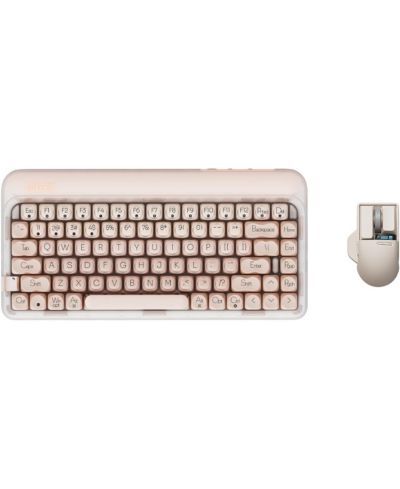 Механическая клавиатура и мышь Lofree DOT Foundation PBT, 75% Hot-Swappable, 3 режима подключения, розовый GATERON Baby Racoon Switches