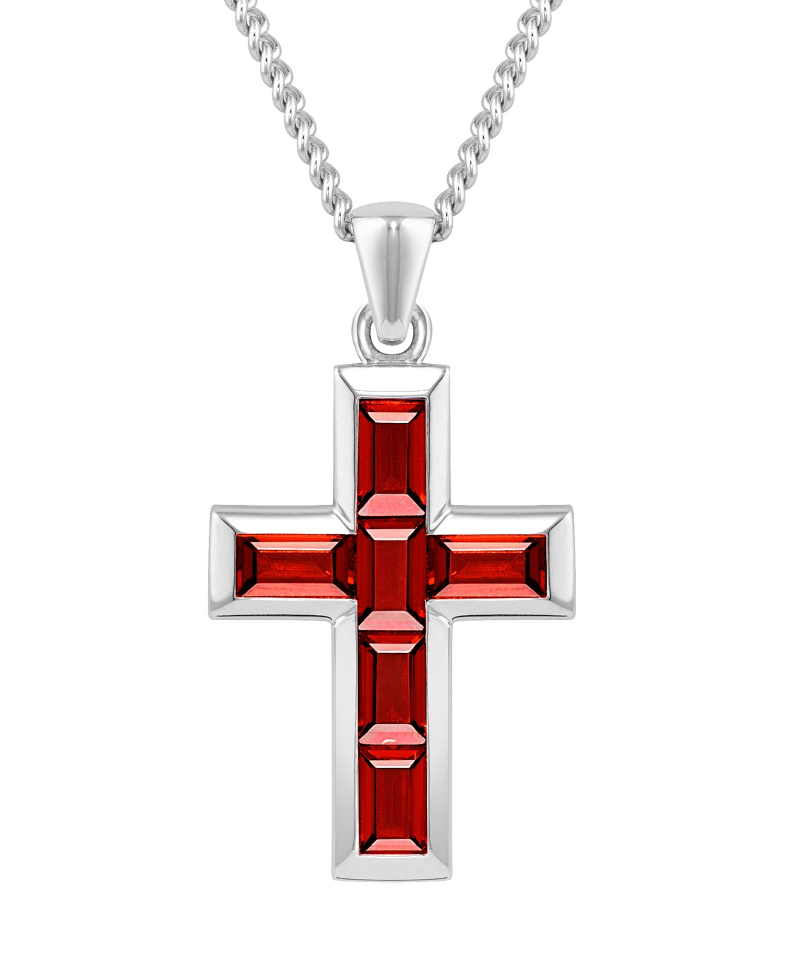 Vincero Men's Stone Cross Pendant - - Necklace