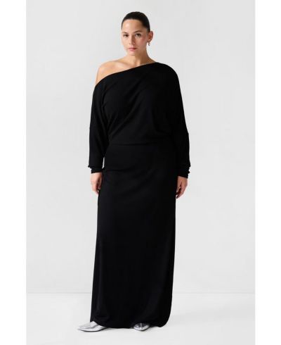 Женское вечернее платье Marcella Amia One-Shoulder Gathered-Waist Jersey Evening Gown