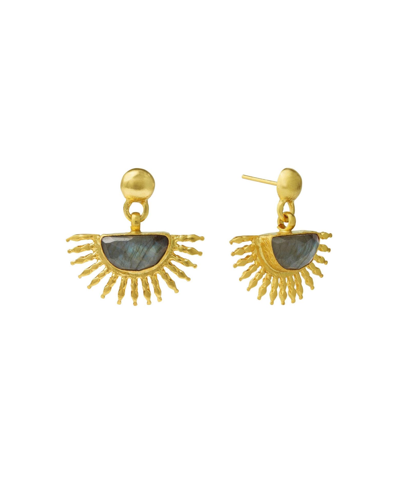 Серьги-гвоздики Ottoman Hands Sunrise Labradorite Drop Stud Earrings