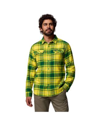 Мужская фланелевая рубашка Columbia Green Oregon Ducks Omni-Wick Long Sleeve Button-Up