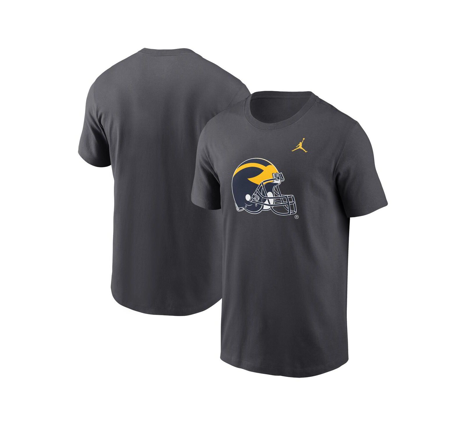 Футболка Jordan Men's Anthracite Michigan Wolverines Primetime Alternate Logo