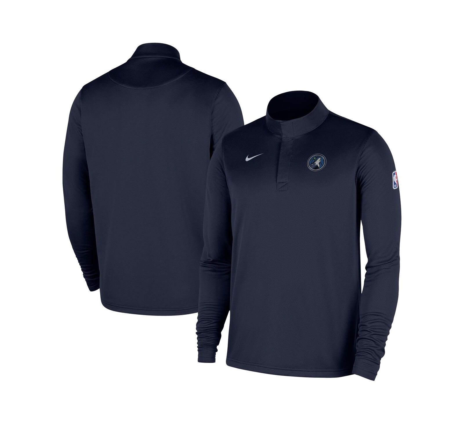Nike Men's Navy Minnesota Timberwolves 2025/26 Authentic Coaches Quarter-Zip Pullover Jacket