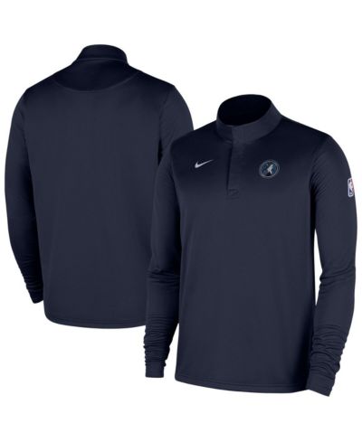 Мужская ветровка Nike Minnesota Timberwolves 2025/26 Authentic Coaches Quarter-Zip Pullover, темно-синяя