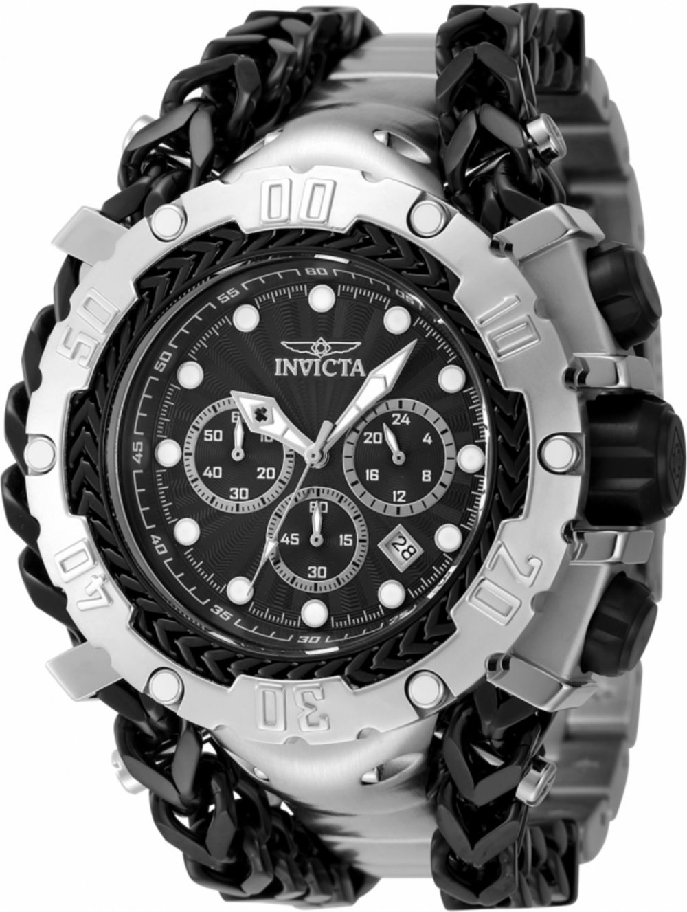 Invicta Men's 48185 Gladiator Quartz 3 Hand Black Dial Watch
