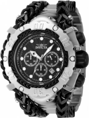 Invicta Men's 48185 Gladiator Quartz 3 Hand Black Dial Watch