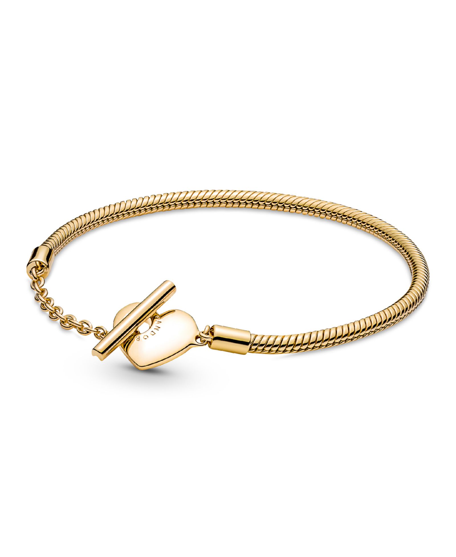 Браслет Pandora Moments Heart T-Bar Snake Chain
