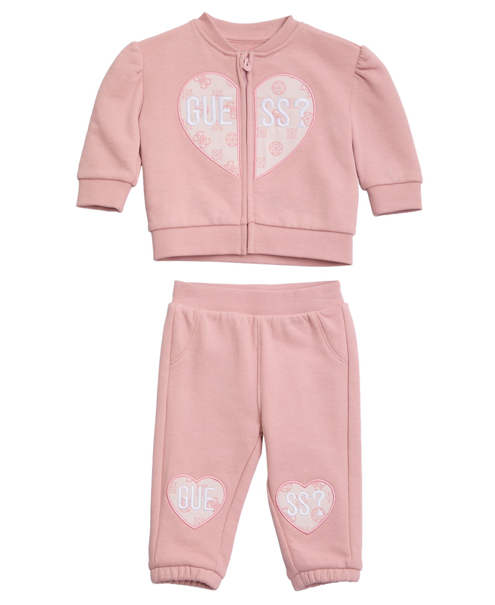 Комплект GUESS из свитшота на молнии и брюк для девочек, 2-piece set