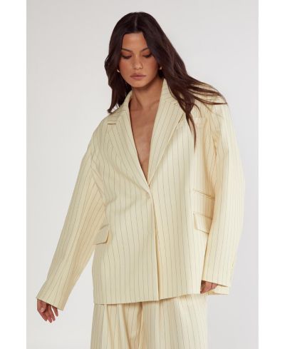 Женский приталенный блейзер Nasty Gal Oversized Pinstripe