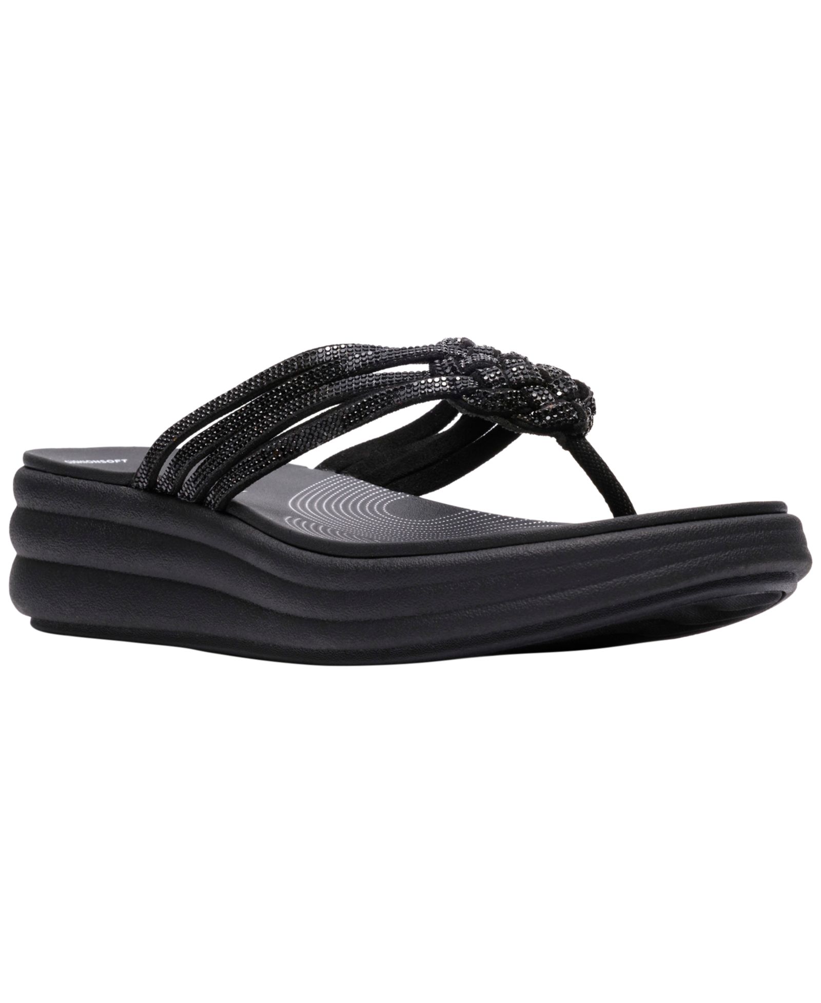 Clarks Women's Cloudsteppers Drift Gem Round Toe Sandals