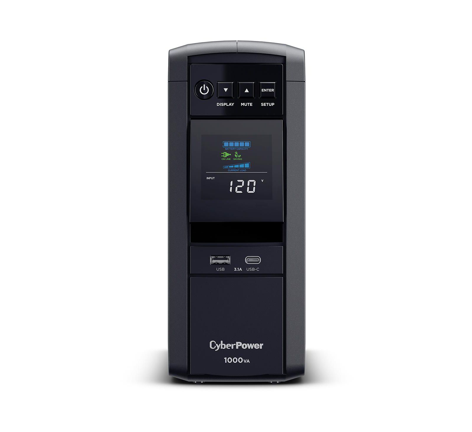 ИБП CyberPower 1000VA 600W, 10 разъемов PFC Sinewave, резервное питание для компьютера