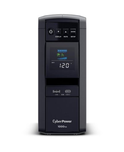 ИБП CyberPower 1000VA 600W, 10 разъемов PFC Sinewave, резервное питание для компьютера