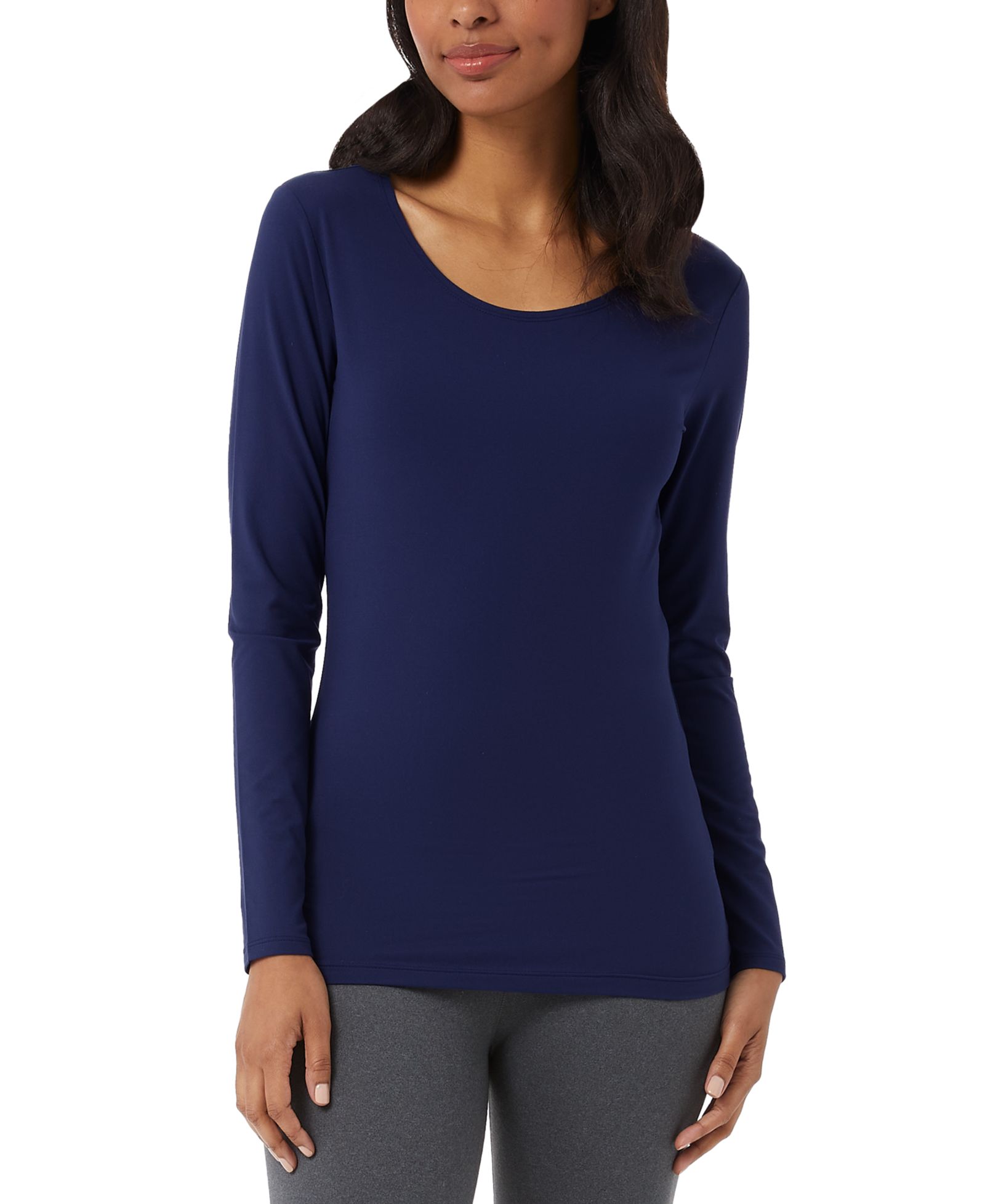 32 Degrees Женский 32 Degrees long-sleeve scoop-neck top