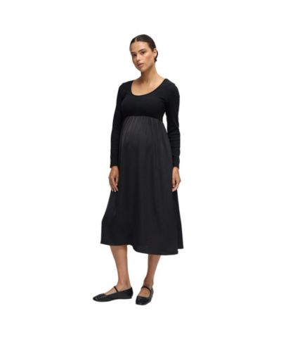 Ingrid + Isabel Maternity Ingrid + Isabel Mix Media Midi Dress