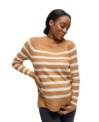 Ingrid + Isabel Maternity Mock Neck Striped Sweater