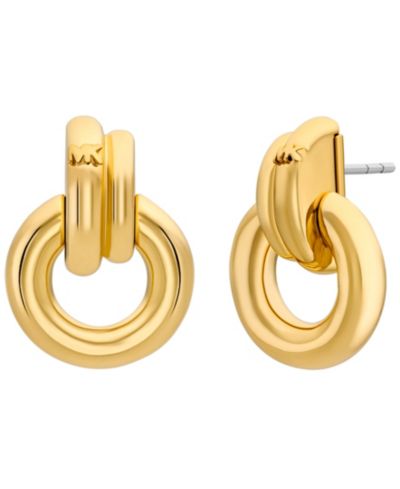 Серьги-подвески Michael Kors Gold Tone Torus Drop