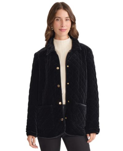 Женская стеганая куртка Jones New York Petite Long Sleeve